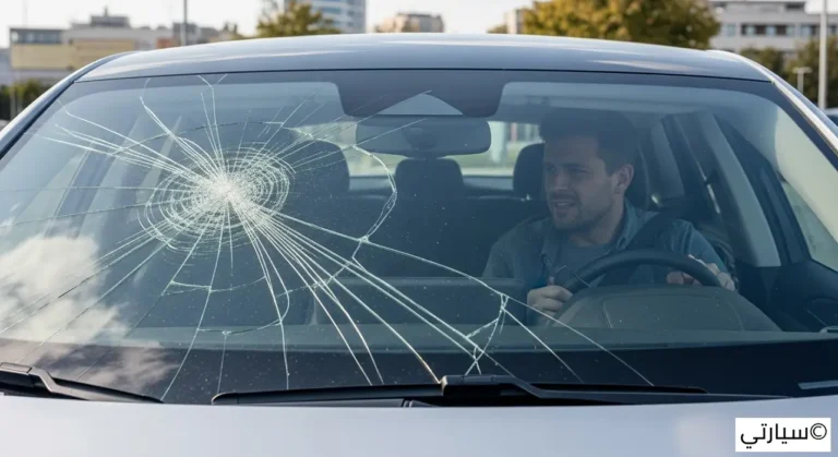 تشقق زجاج السيارة