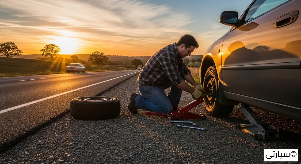 إصلاح الإطار المثقوب