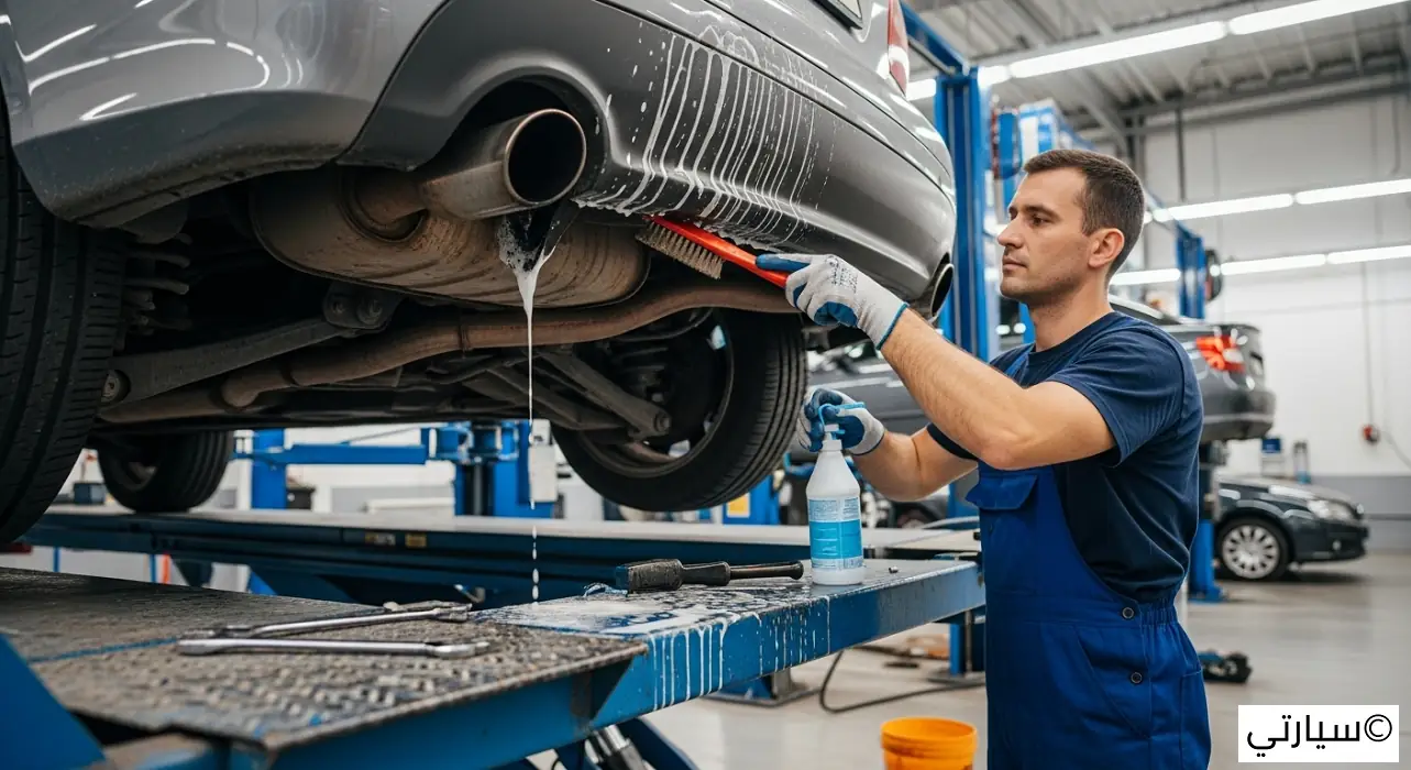 تنظيف شكمان السيارة