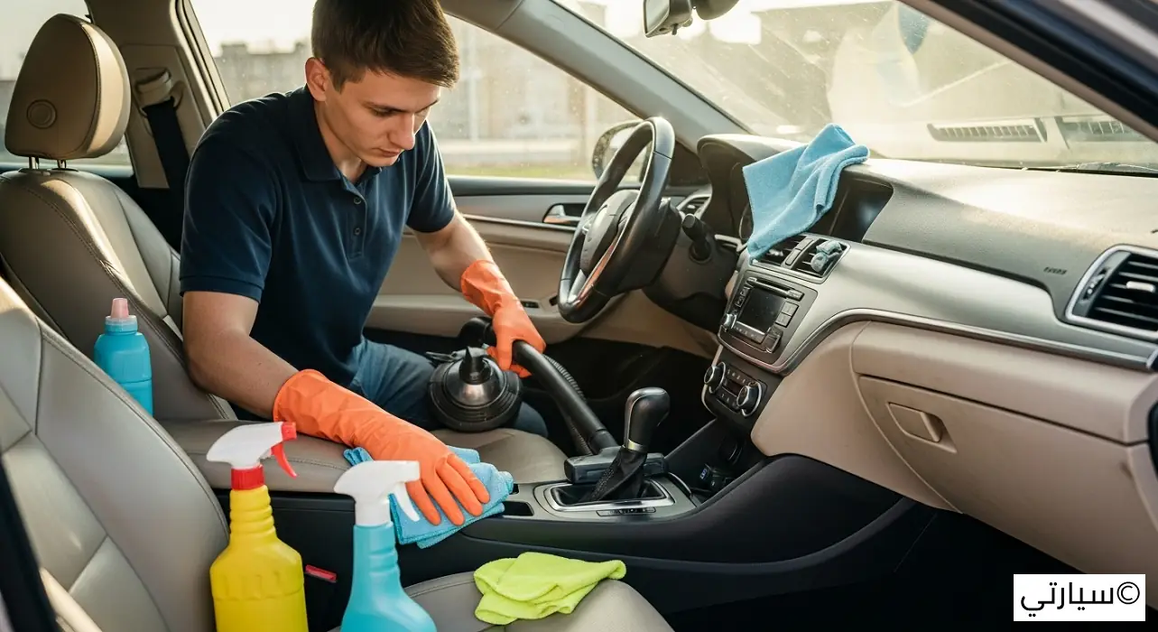 تنظيف السيارة من الداخل