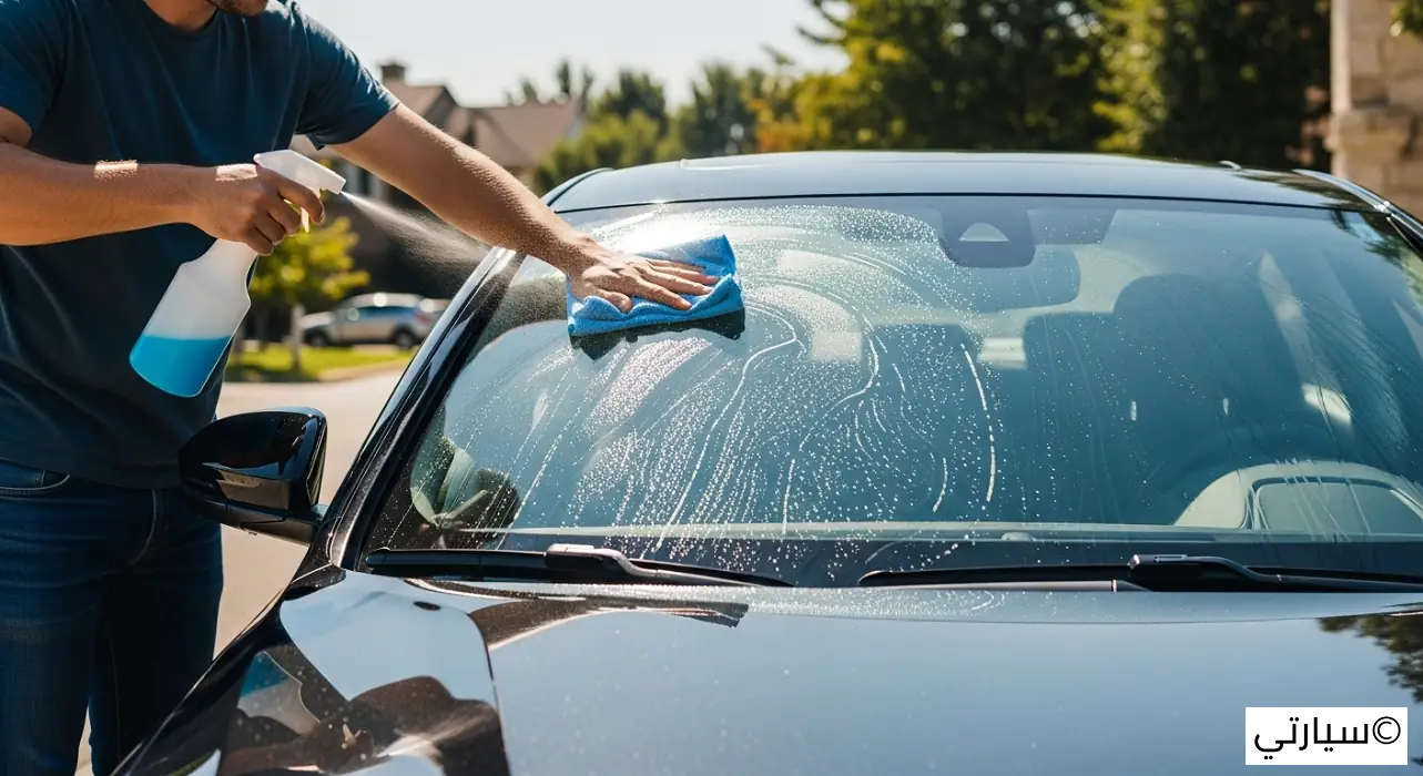 تنظيف بلور السيارة