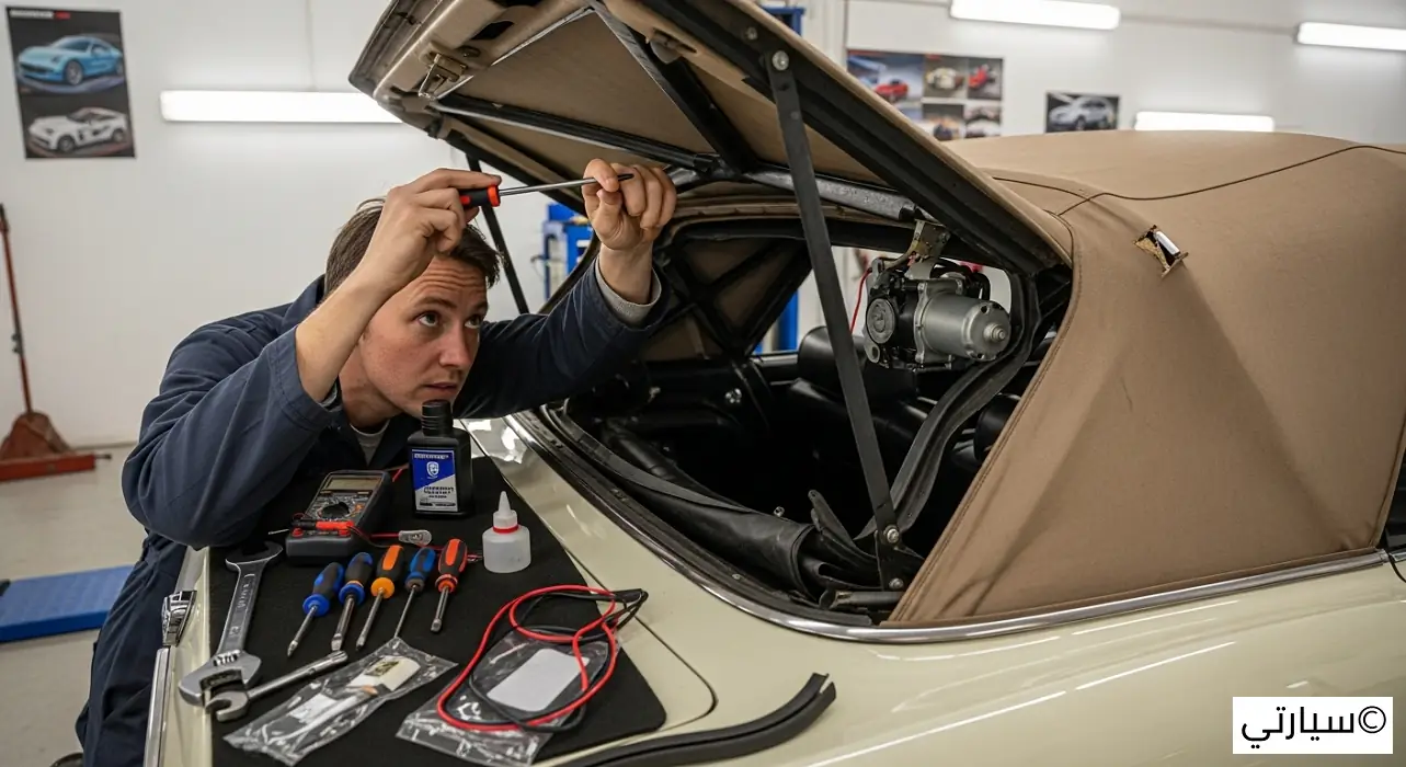 إصلاح سقف السيارة المكشوفة
