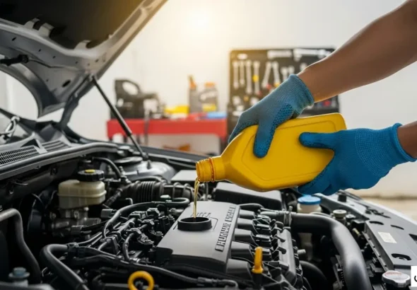 إضافة الزيت للسيارة