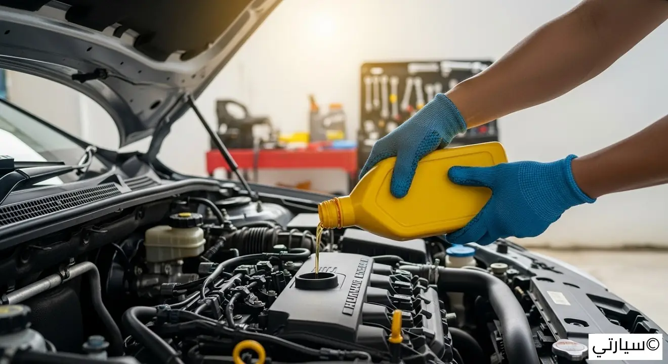 إضافة الزيت للسيارة