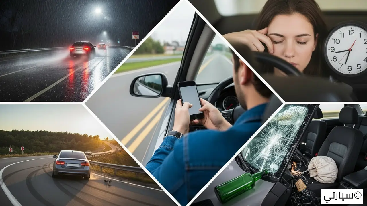 أسباب حوادث السيارات