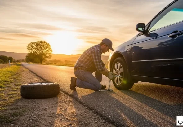 تغيير إطارات السيارة