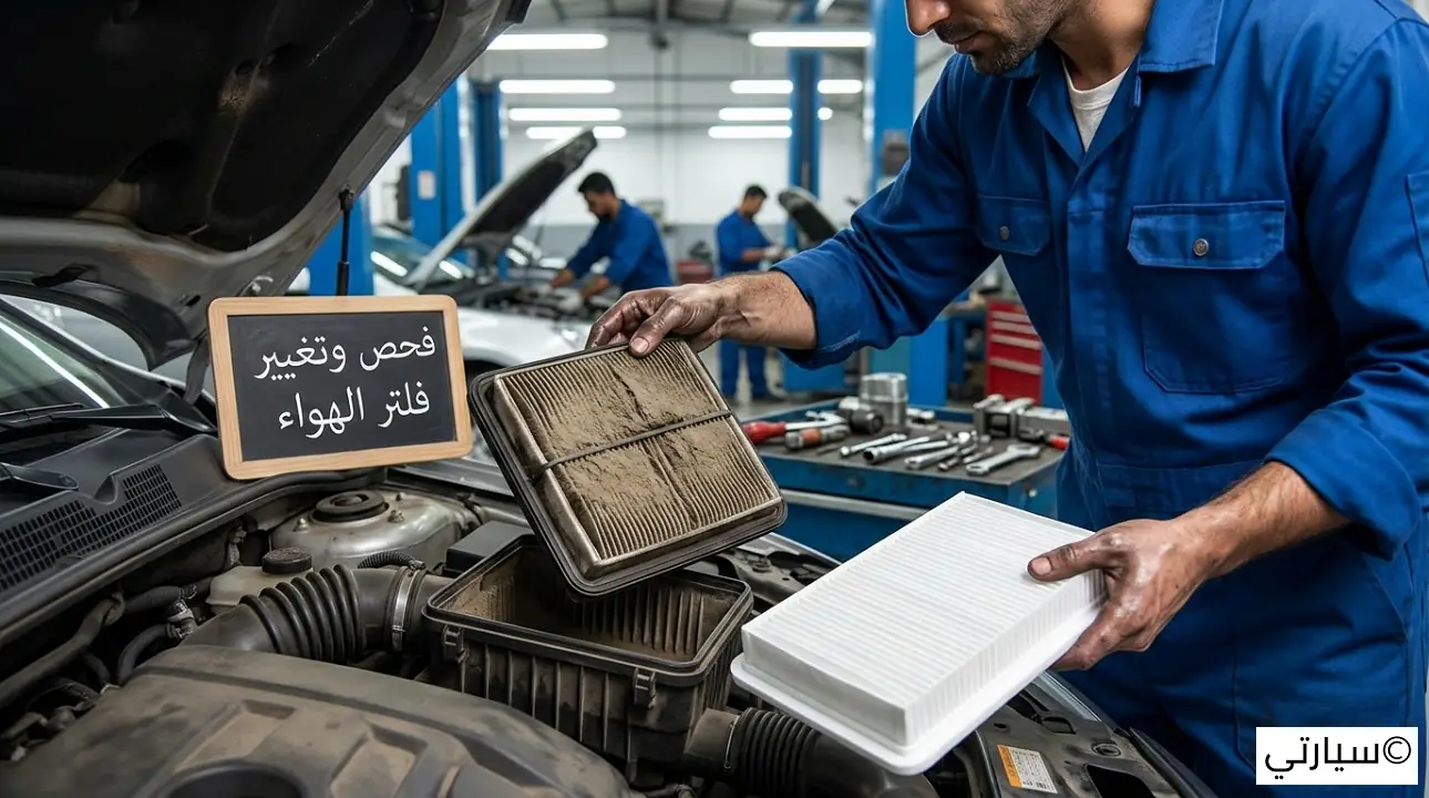 فحص وتغيير فلتر الهواء
