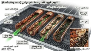 صدأ وتآكل داخل أجزاء نظام تبريد السيارة بسبب إهمال ماء الرديتر