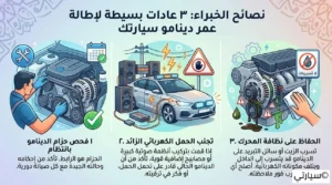 فحص ميكانيكي وصيانة دورية لسير دينامو السيارة